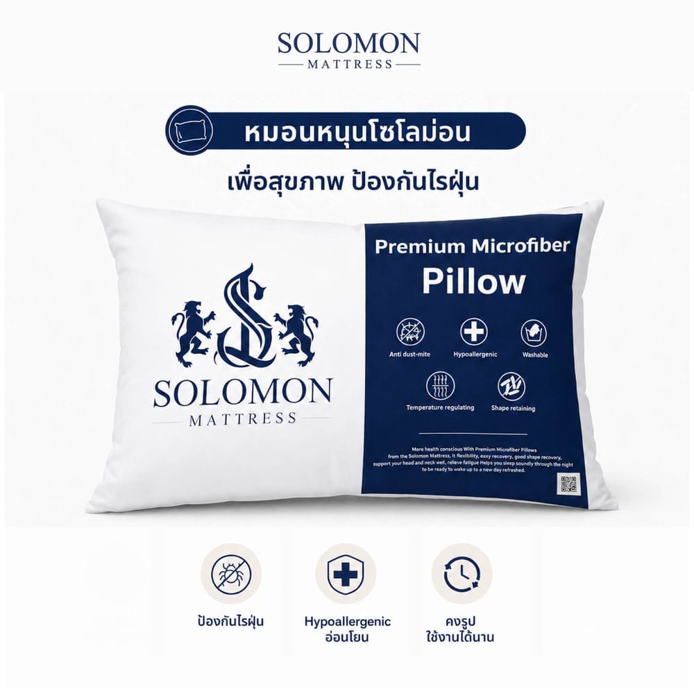 หมอนหนุน SOLOMON ขนาด 19X29 นิ้ว